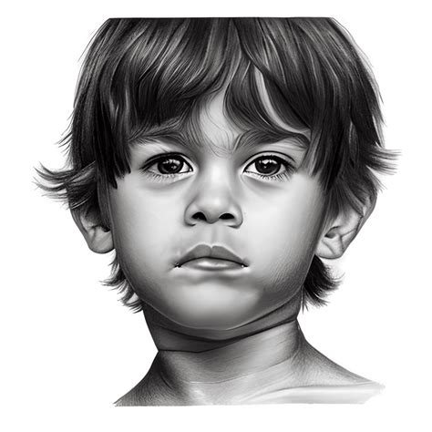 Sad Little Boy Drawing