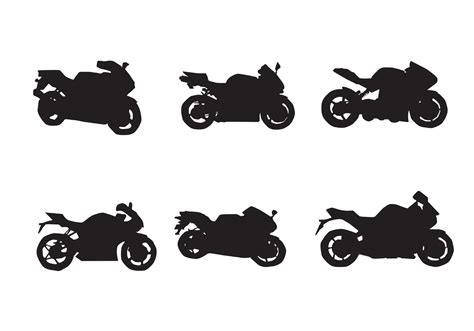 Free Motorcycle Vector Silhouettes Two 84127 Vector Art At Vecteezy
