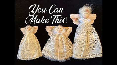 How To Make Heirloom Lace Angel Christmas Ornaments Youtube