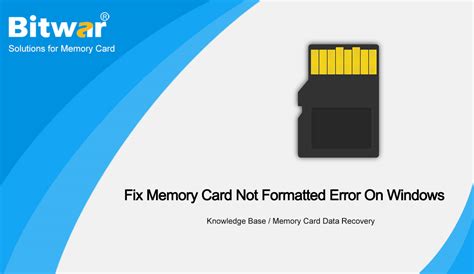 Best Solutions To Fix Memory Card Not Formatted Error On Windows