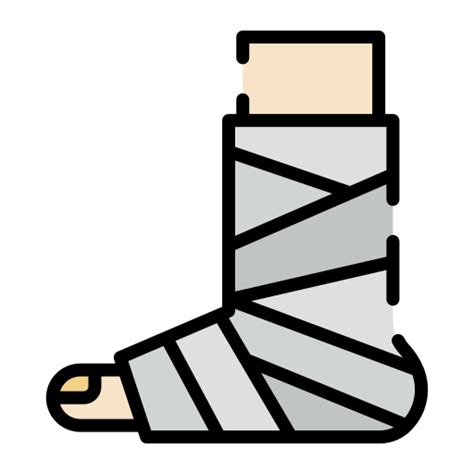 Broken Leg Good Ware Lineal Color Icon