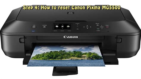 The lcd screen on printer should go blank. Reset Canon Pixma MG5500 Waste Ink Pad Counter - YouTube