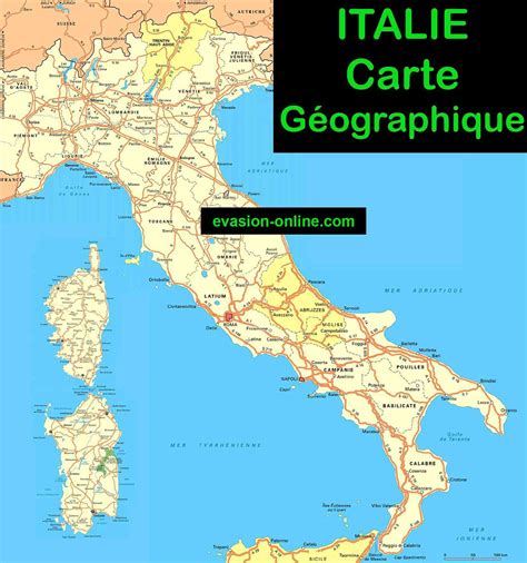 Carte Italie Géographique ≡ Voyage Carte Plan