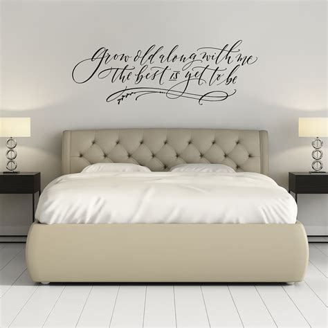 5% rewards with club o · free shipping over $45 Grow Old Along With Me | Wall Decals For Bedroom | Love Wall Quotes | Wall decals for bedroom ...