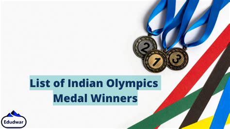 List Of Indian Olympics Medal Winners 1900 2020 Name Of Athletes With Medals Edudwar