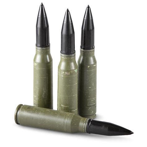 4 Pk Used Us 25mm Dummy Rounds 144459 Dummy Rounds And Grenade