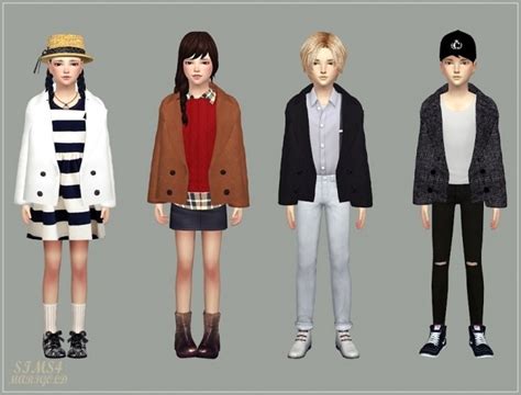 Child Acc Winter Coat V1 Single Colors At Marigold Sims 4 Updates