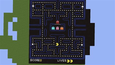 Pacman Pixel Art (Full level) Minecraft Project