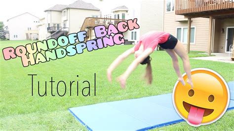 How To Do A Roundoff Back Handspring Tumbling Gymnastics Back Handspring Gymnastics Tricks