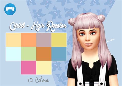 Hair Recolor For Kids At Kass Sims 4 Updates
