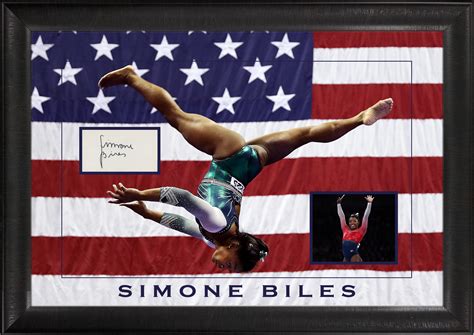 Charitybuzz Simone Biles Signature And Framed Photo Display