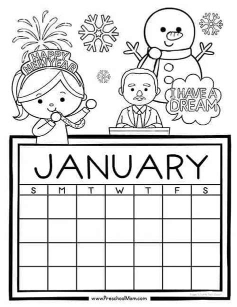 Preschool Monthly Calendar Printables Preschool Mom In 2020 Kids