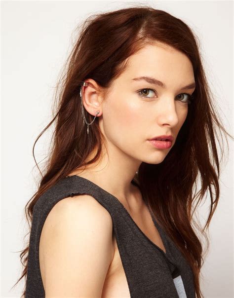 Redbrown Hair Hazel Eyes Pale Skin Asos Model Hair