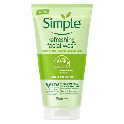 Simple Kind To Skin Refreshing Facial Gel Wash Ocado