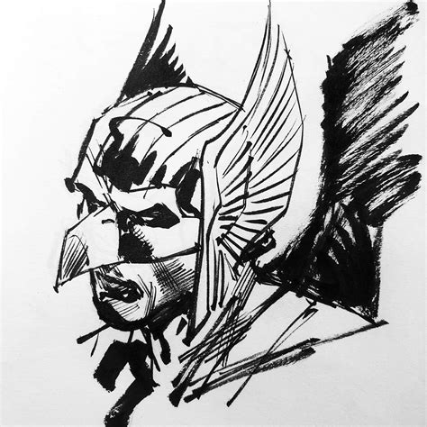 Artwork Hawkman Sketch By Patrick Olliffe Dccomics