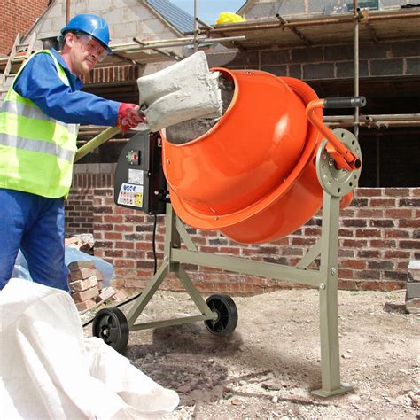 63l Portable Electric Concrete Cement Mixer Cubic Ft Stucco Mortar