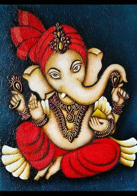 Lord Ganesha Ganesha Painting Indian Art Paintings