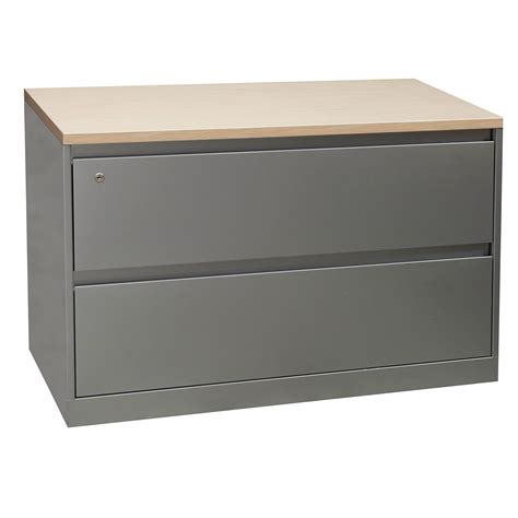 Steelcase 900 Series Used 2 Drawer Lateral File With Maple Laminate Top