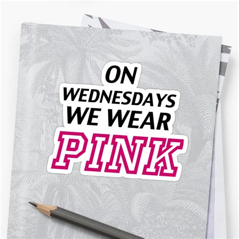On Wednesdays We Wear Pink Stickers By Blackberry11 Redbubble