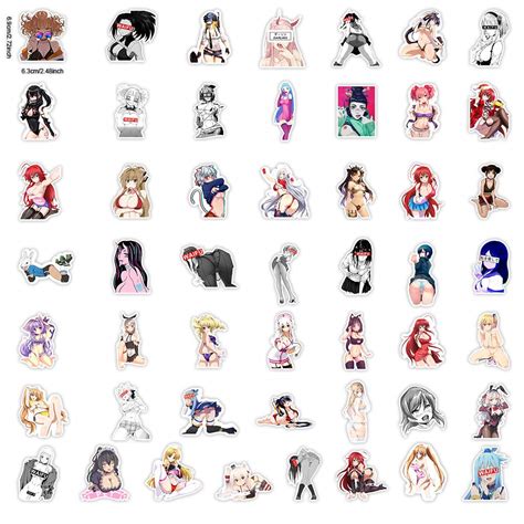 100 pcs anime stickers sexy anime girl stickers for adults hentai waifu stickers sexy anime girl