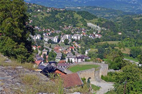 Panoramic View From Old Castle In The Jajcebosnia And Herzegovina