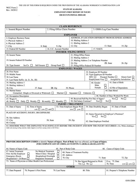 First Report Of Injury Alabama Fill Out And Sign Online Dochub
