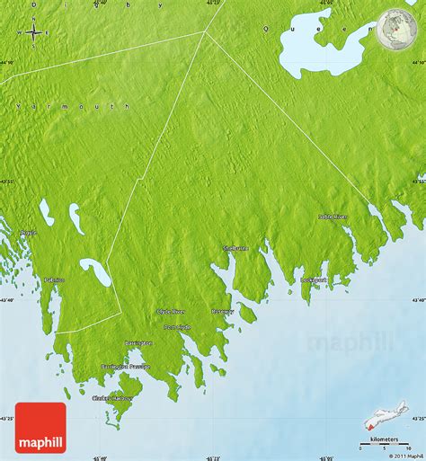 Physical Map of Shelburne