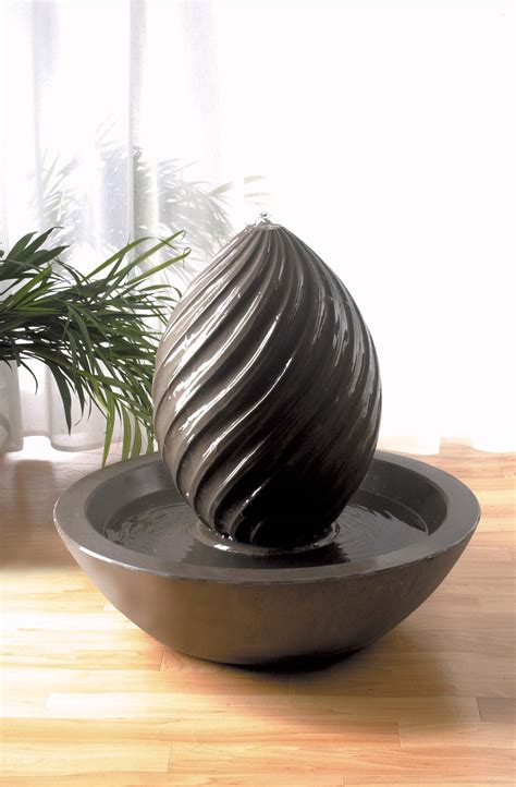Spiral Egg Pebble Bowl Fountain Haddonstone Usa