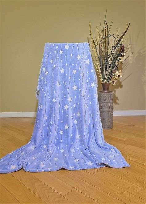 Glow In The Dark Star Blankets For Adults Couch Blanket Plush Fleece Blankets With