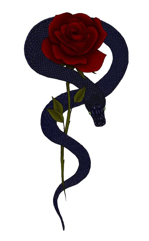 Snake Rose Flower Drawing Tattooidea Tattoo Idea Snake Tattoo