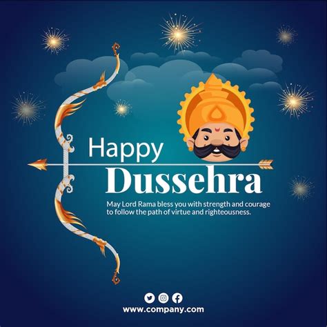 Premium Vector Wish You A Very Happy Dussehra Indian Festival Banner
