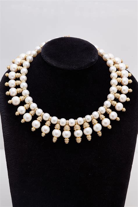 Pearl And Diamond Chokernecklace Eleuteri