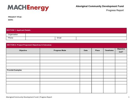 Site Progress Report Template