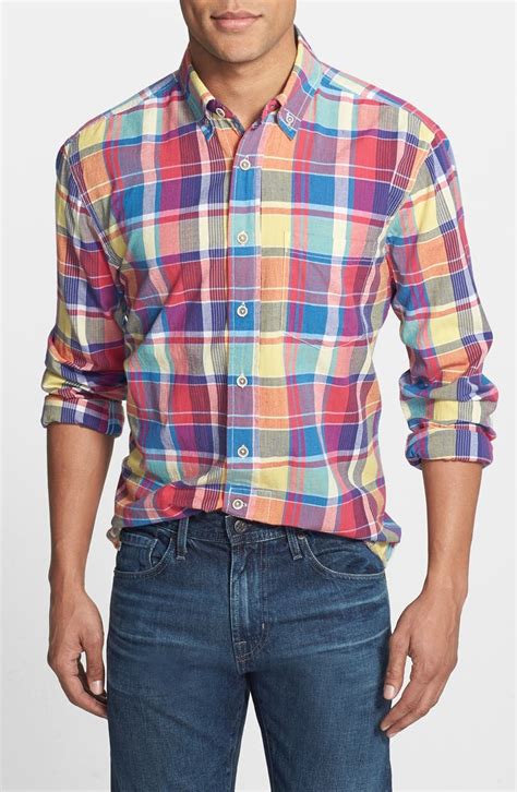 vintage 1946 regular fit madras plaid sport shirt nordstrom