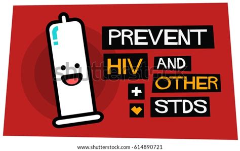 Prevent Hiv And Other Stds Sexual Health Poster With Smiling Condom