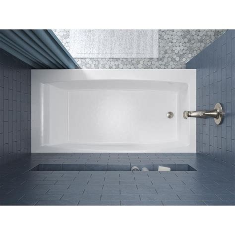 There must be no water left in the bathtub so make sure to take it out using a bucket and dry. KOHLER Elmbrook 60 in. Left-Hand Drain Rectangular Alcove ...