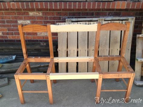 Old Chairs Into New Bench My Love 2 Create