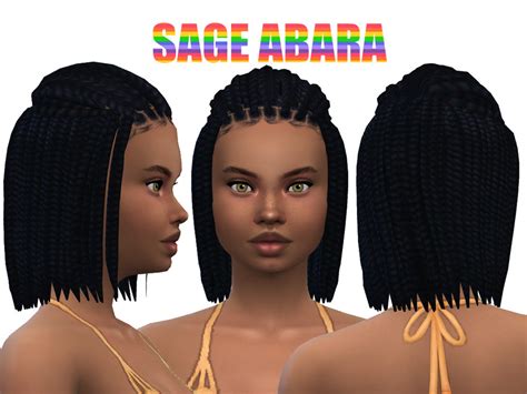 Sims 4 Cc Black — Xxblacksims Tia Hair Bunup Box Braids Images And