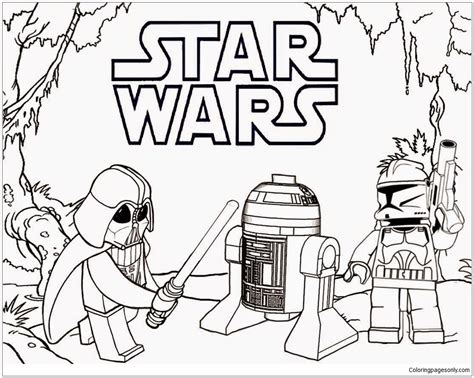Lego Darth Vader Coloring Pages - Cartoons Coloring Pages - Coloring