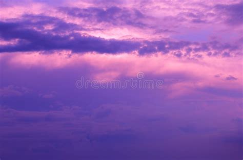 Purple Sky Clouds At Sunrise Stock Photo Image Of Nature Dusk 54563592