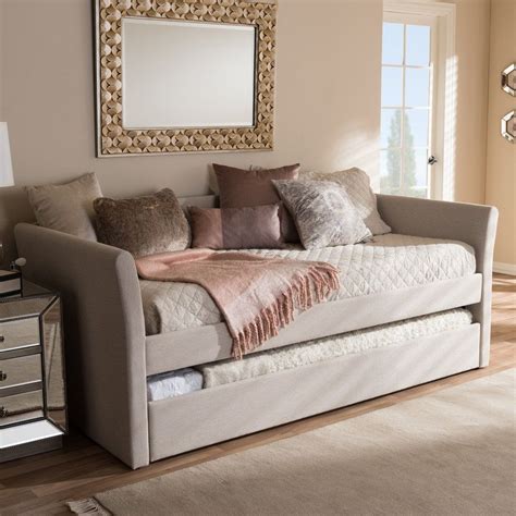 Baxton Studio Kassandra Modern And Contemporary Daybed With Guest