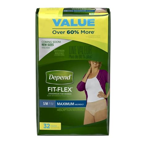 Depend Fit Flex Incontinence Underwear For Women Maximum Absorbency S