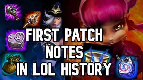 Patch Notes First Patch In League Of Legends History 2 Alpha Week