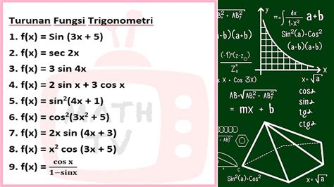Trigonometri Rumus Turunan Tabel Dan Contoh Soal Trigonometri Sexiz Pix