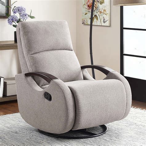 Baby Relax Mikayla Upholstered Swivel Gliding Recliner Gray Baby
