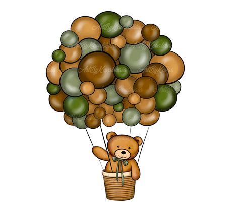 Teddy Bear Clipart Teddy Bear Png Baby Shower Air Balloon Etsy M Xico