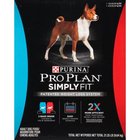 This wet cat food for weight loss is prepared with pork, liver, chicken liver flavor, chicken, and fiber. Purina Pro Plan SIMPLY FIT Patented Weight Loss System ...