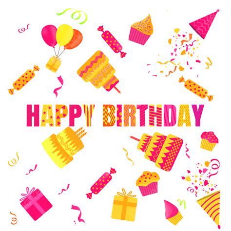 Happy Birthday Collection Vector Art Png Doodle Art Collection With