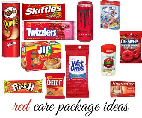 Care Package Red Theme Diy Ts In A Jar Red T Box Themed