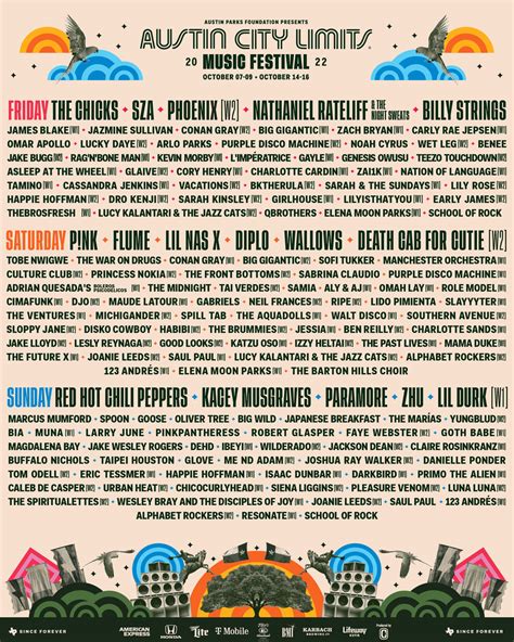 Acl Music Festival Oct 7 9 And 14 16 2022 Austin Tx